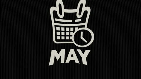 May calendar glitch animation. Stock Footage 169081252