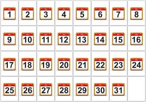 May calendar. Stock Illustration