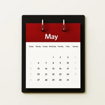 May calendar planning. Stock Illustration