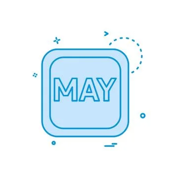 May Calender icon design vector Stock Illustration