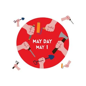 MAY DAY 2 Stock Illustration