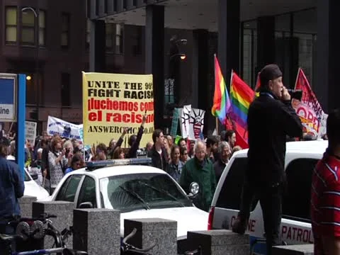 May Day March - Chicago 2012 Video stock 12109103