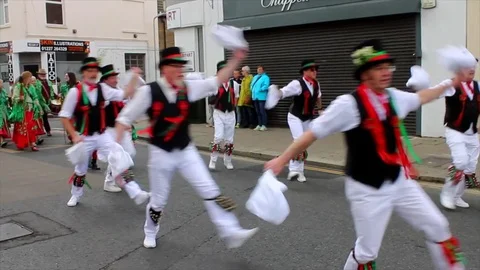 May Day Morris Men Whitstable Stock Footage 76267390