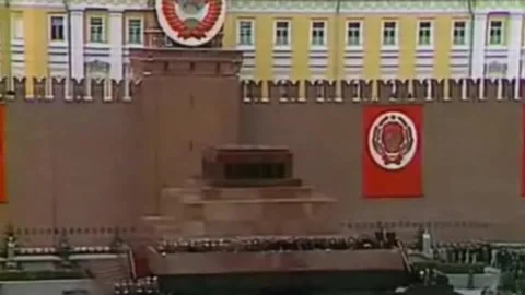 May Day parade, Moscow, 1976 - 119of150 Stock Footage 267030341