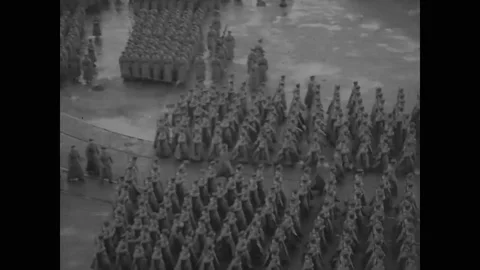 May Day Parade in Red Square at Moscow - 1920 Stock Footage 86741164