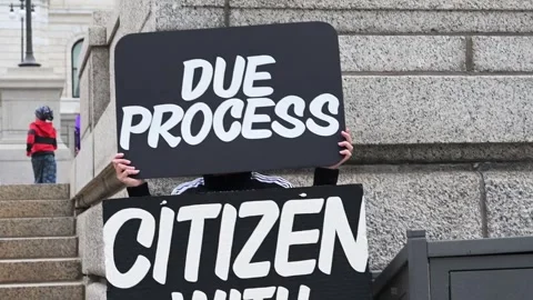 May Day protest for worker and immigrant rights in Minnesota Video stock 308969896