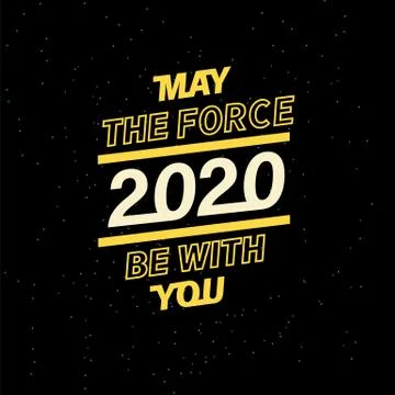 May the force be with you for your seasonal leaflets and greeting cards or Stock Illustration