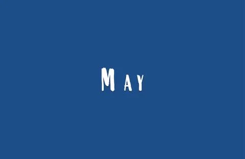 May inscription. Stock Illustration