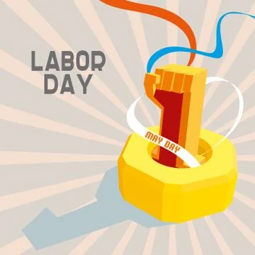 May International Worker's Day. first labor day Stock Illustration