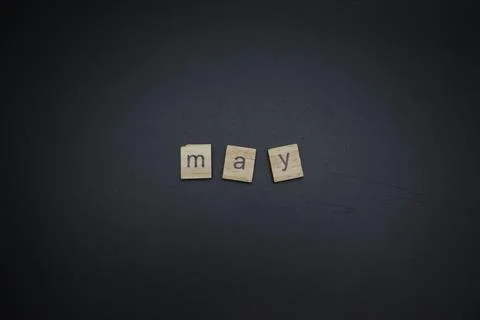 May Letters Stock Photos