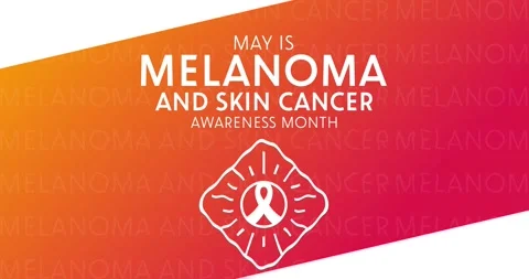 May is Melanoma and Skin Cancer Awareness Month. HD, 4K footage. Motion design Stock Footage