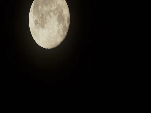 May Milk Moon 97 Point 9 Percent Full. Video stock 75565719