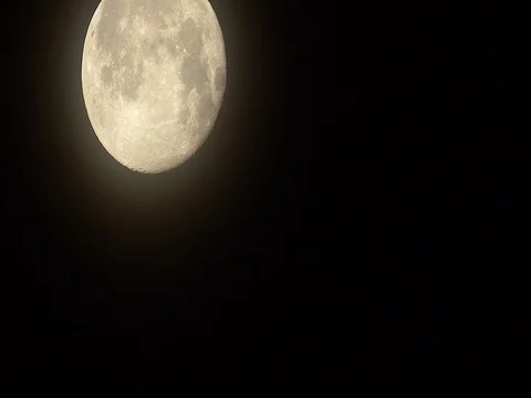 May Milk Moon 97 Point 9 Percent Full. Stock-Footage 75567854