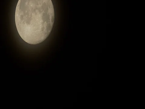 May Milk Moon 97 Point 9 Percent Full. Stock Footage 75569878