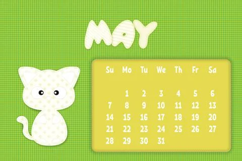 May month of 2023 year Stock Illustration