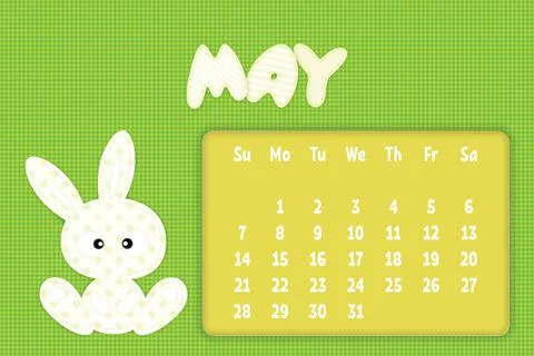 May month of 2023 year Stock Illustration