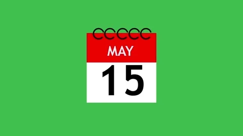 May month calender. calender simple icon animation date change time month. .. Video stock 307976890