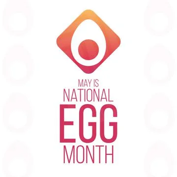 May is National Egg Month. Vector illustration. Holiday poster. Illustrazione stock