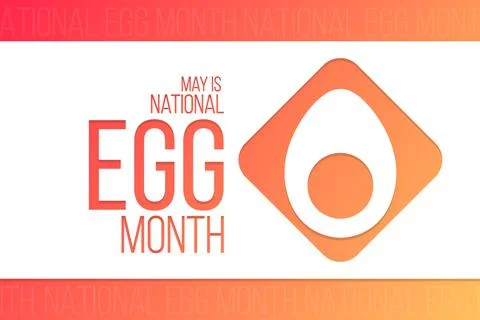 May is National Egg Month. Vector illustration. Holiday poster. Stock Illustration