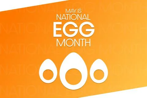 May is National Egg Month. Vector illustration. Holiday poster. Stock Illustration
