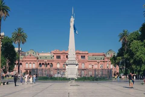 May Pyramid, May Square and the Pink House Foto stock