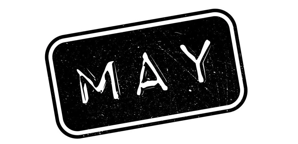 May rubber stamp Illustrazione stock
