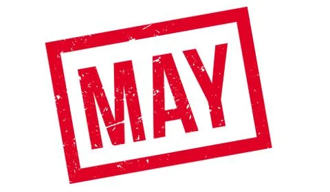 May rubber stamp Illustrazione stock