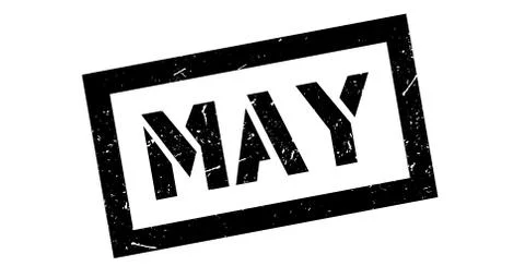 May rubber stamp Illustrazione stock