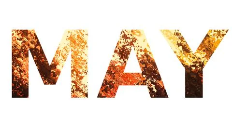 MAY text image - Typography stock design word image Stock Illustration