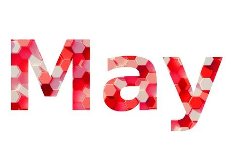 May Text Stock Image word design Stock Illustration