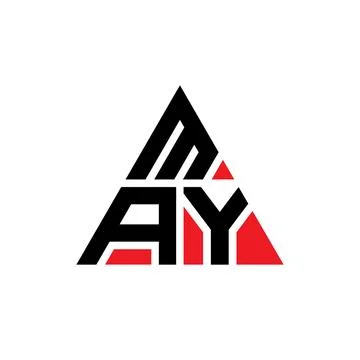 MAY triangle letter logo design with triangle shape. MAY triangle logo desi.. Stock Illustration