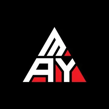 MAY triangle letter logo design with triangle shape. MAY triangle logo desi.. Stock Illustration