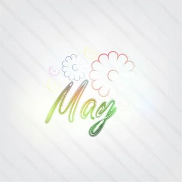 May typography 스톡 일러스트