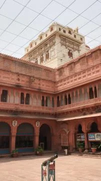 May view between Junagarh Fort in Bikaner located at Rajasthan Stock Photos