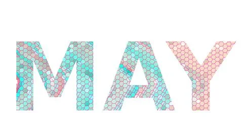 MAY Word text design image stock Stock Illustration