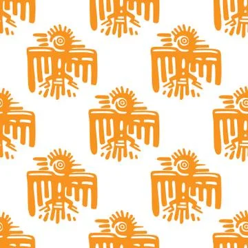 Maya art seamless pattern Stock Illustration