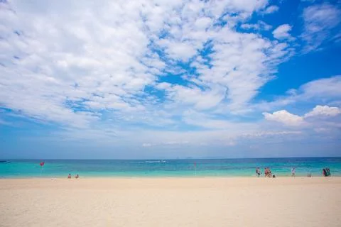 Maya Bay beach on Phi Phi island, Krabi, Stock Photos