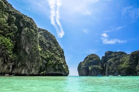 Maya bay, koh phi phi, thailand. the place to be. Stock Photos