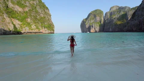 Maya Bay, Phi Phi Island, Thailand, Video stock 295358868