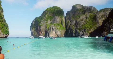 Maya Bay Thailand Stock Footage 83227559
