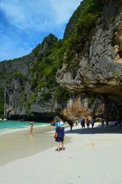The Maya Beach in Phi Phi Islands 库存照片