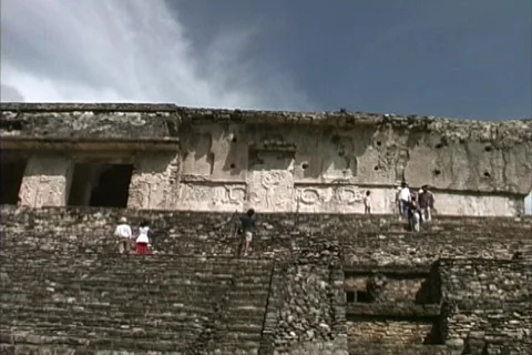 Maya Cities Palenque image of ruler Stock Footage 465538