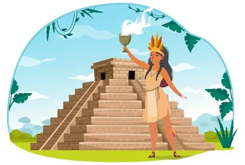 Maya Concept Illustration Stock Illustration