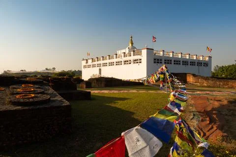 Maya Devi Temple, Lumbini 스톡 사진