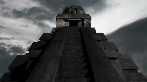 Maya Pyramid Clouds Timelapse 11 Stock-Footage 7764360