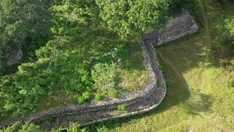 Maya Pyramid Stunning Drone View, Chaltun-Ha near Izamal, Yucatan, Mexico 2.7K Stock Footage 172486625
