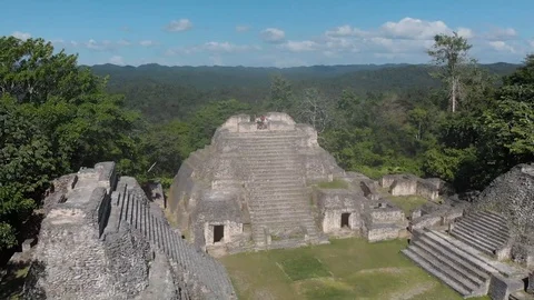 Maya Ruin Belize Drone 02 Stock Footage 108445818