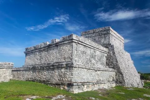Maya ruins in tulum Stock Photos