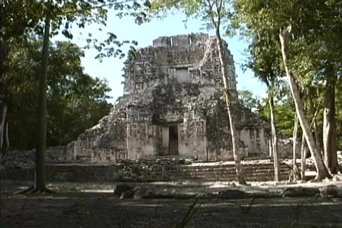 Maya Temple Chicanna Stock Footage 467730