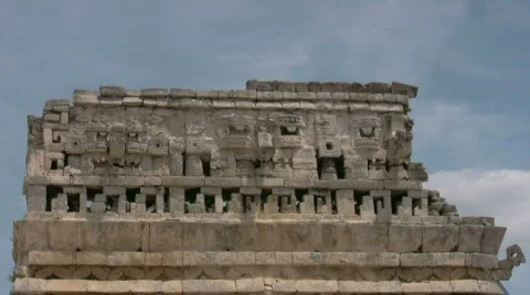 Maya temples at Chichen Itza Stock Footage 420307